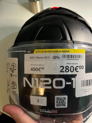 Casco Nolan N120-1 Talla S Negro Modular