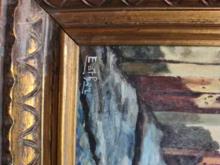 Óleo sobre lienzo firmado. Calle antigua