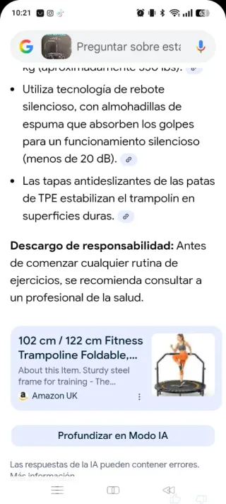 Trampolín Fitness Merach Nuevo