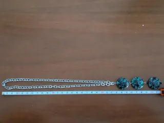 Collana in acciaio e Diaspro multicolor