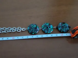 Collana in acciaio e Diaspro multicolor