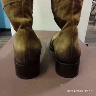 Stivali Alti Nabuk Beige