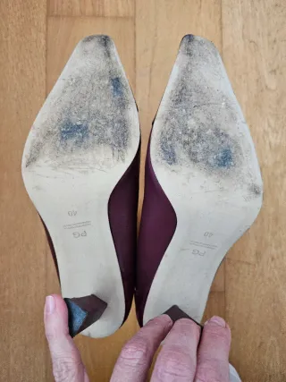 Botines Purificación García Piel y Ante Burdeos