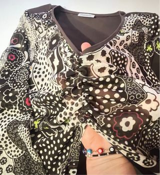 Blusa mujer estampada manga larga