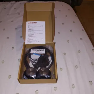 Auriculares Emaiker UC Negro/Plata