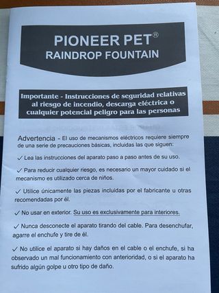 Fuente de agua para gatos Pioneer Pet