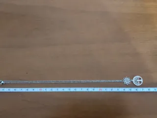 Collana Acciaio Albero Vita Nero Argento