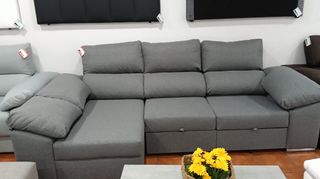 Sofá Chaise Longue Cama Arcón Gris