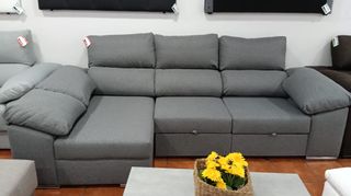 Sofá Chaise Longue Cama Arcón Gris