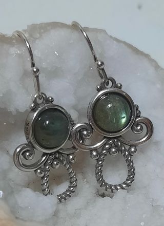 Pendientes Plata de Ley 925 y Labradorita