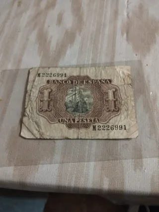 Billete 1 Peseta Banco de España