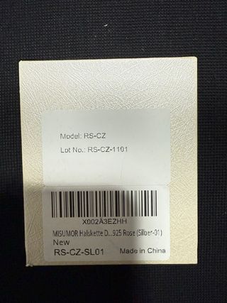 Collar Corazón Rosa Plata y Circonitas