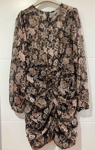 Vestido Zara floral manga larga