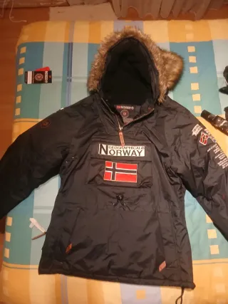 Cazadora Geographical Norway Azul Nueva con Etique