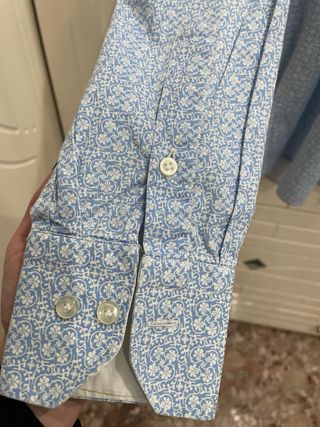 Camicia Di Biasi uomo fantasia azzurra