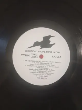 Disco Vinilo Furia Latina - Seguridad Social