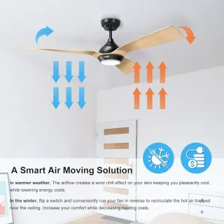 Ventilador Techo Reiga 132cm con Luz