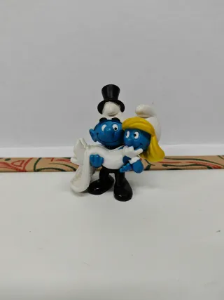 Figura Novios Pitufos Boda Schleich 20746