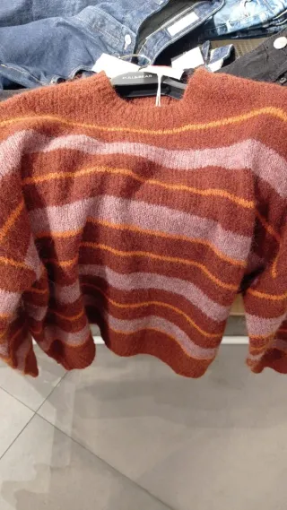 Jersey Pull&Bear rayas naranja y rosa