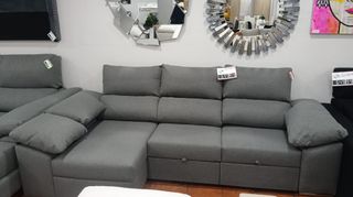 Sofá Chaise Longue Cama Arcón Gris