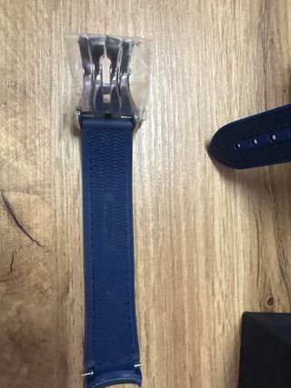 Correa de reloj Pagani Design azul y plata