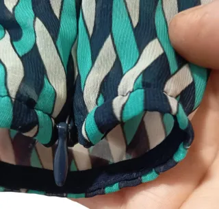 Camisa Zara cuello caja verde multicolor