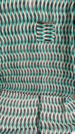 Camisa Zara cuello caja verde multicolor