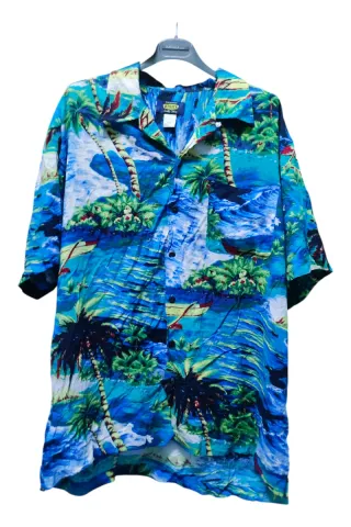 Camicia hawaiana vintage Utility taglia l