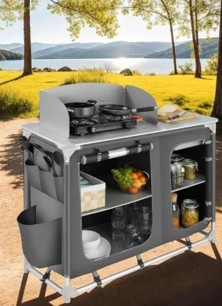 Colchón Huddle Inflable Gris/Blanco