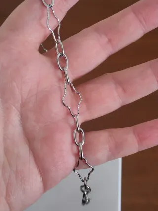 Bracciale acciaio maglia lavorata