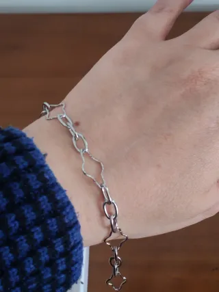 Bracciale acciaio maglia lavorata