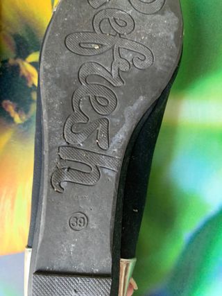 Bailarinas Refresh Talla 38 Negro/Dorado