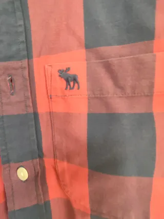 Camisa Abercrombie & Fitch cuadros rojos y azules