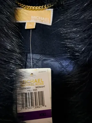 Abrigo Lana Michael Kors Azul Noche XXL