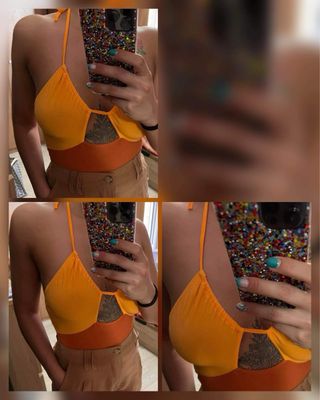 Bodie naranja básico con aberturas.