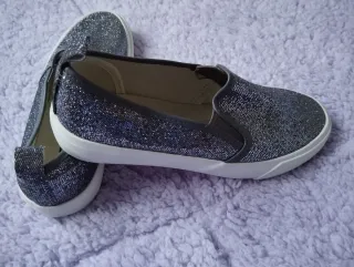 Zapatillas Creeks Talla 35 Purpurina Gris