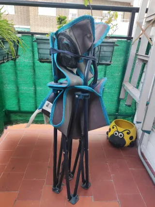 Silla plegable Quechua azul y gris