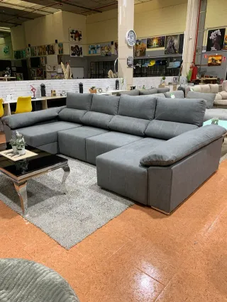 Mega Sofá Cama Chaise Longue con Arcon Med 335 cm
