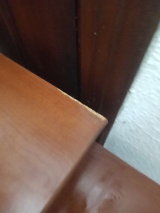Recibidor de madera con puerta de cristal