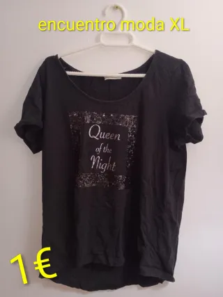 Camiseta Negra Queen of the Night Talla XL