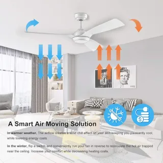 Ventilador de techo Reiga 132cm con luz