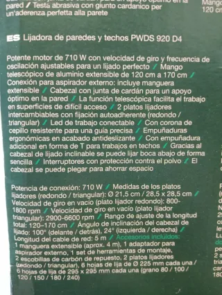 Lijadora Paredes y Techos PARKSIDE