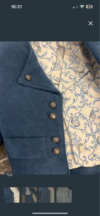 Traje fallero niño azul y blanco