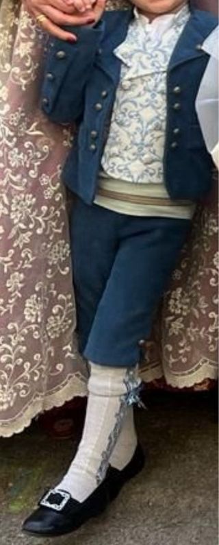 Traje fallero niño azul y blanco
