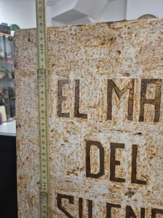 Cartel hierro casa descanso Mas Del Silenci