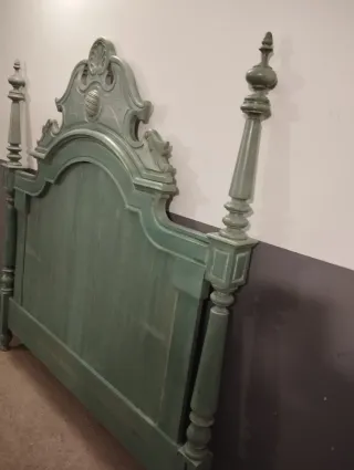 Cabecero de madera maciza estilo vintage