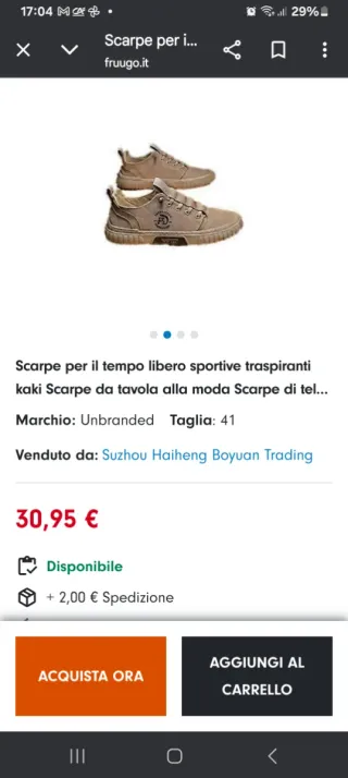 Scarpe uomo crema