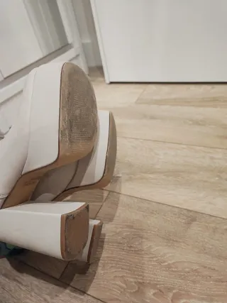 Botines Beige Plataforma Tacón