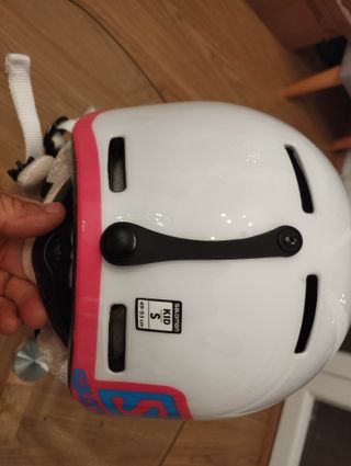 Casco Salomon Kid Blanco y Rosa Talla S