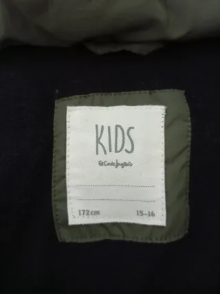 Chaquetón acolchado verde con polar